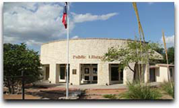 Real County Public Library Leakey Logo